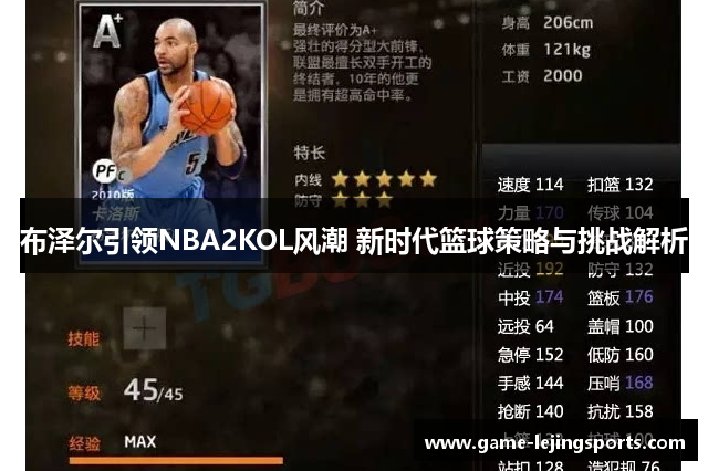 布泽尔引领NBA2KOL风潮 新时代篮球策略与挑战解析